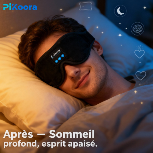 Masque de sommeil connecté bluetooth ultra-doux