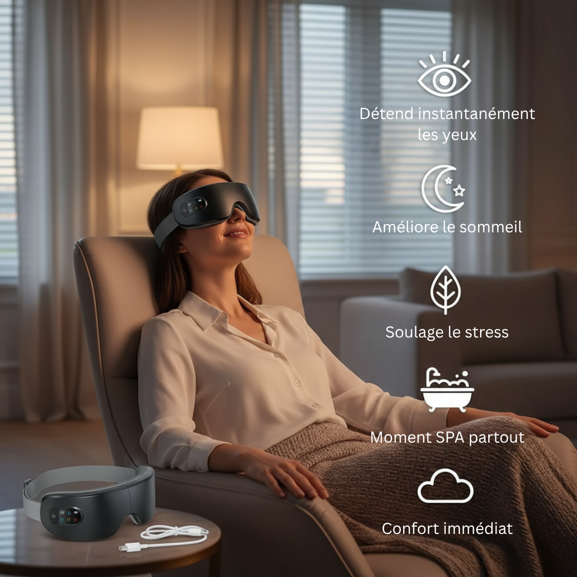 Masque de Massage Oculaire à soulagement immédiat